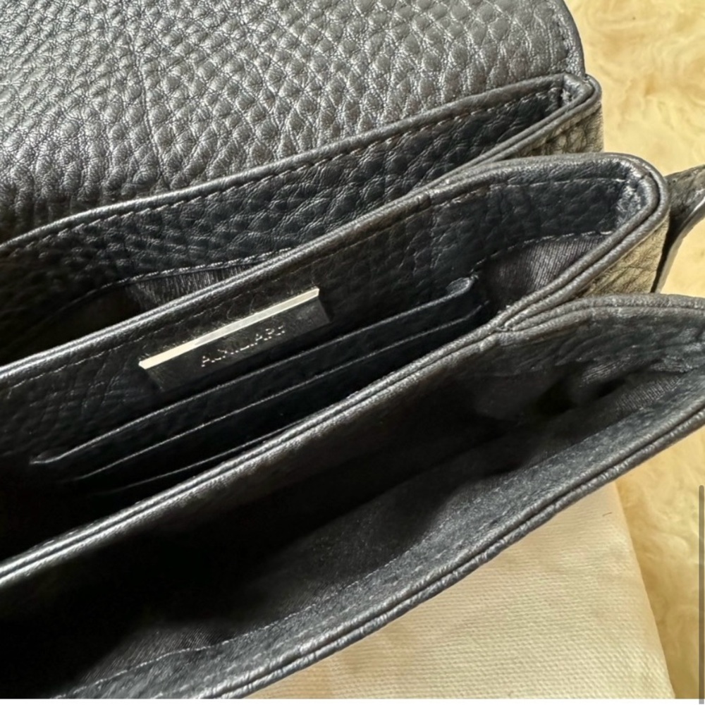 Aritzia AUXILIARY Micro Calisch Black Pebbled Leather Crossbody Bag - Picture 3 of 8
